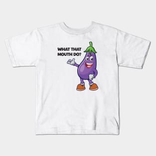 The Eggplant Emoji Kids T-Shirt